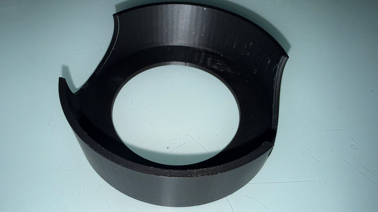 Round slate coaster holder.