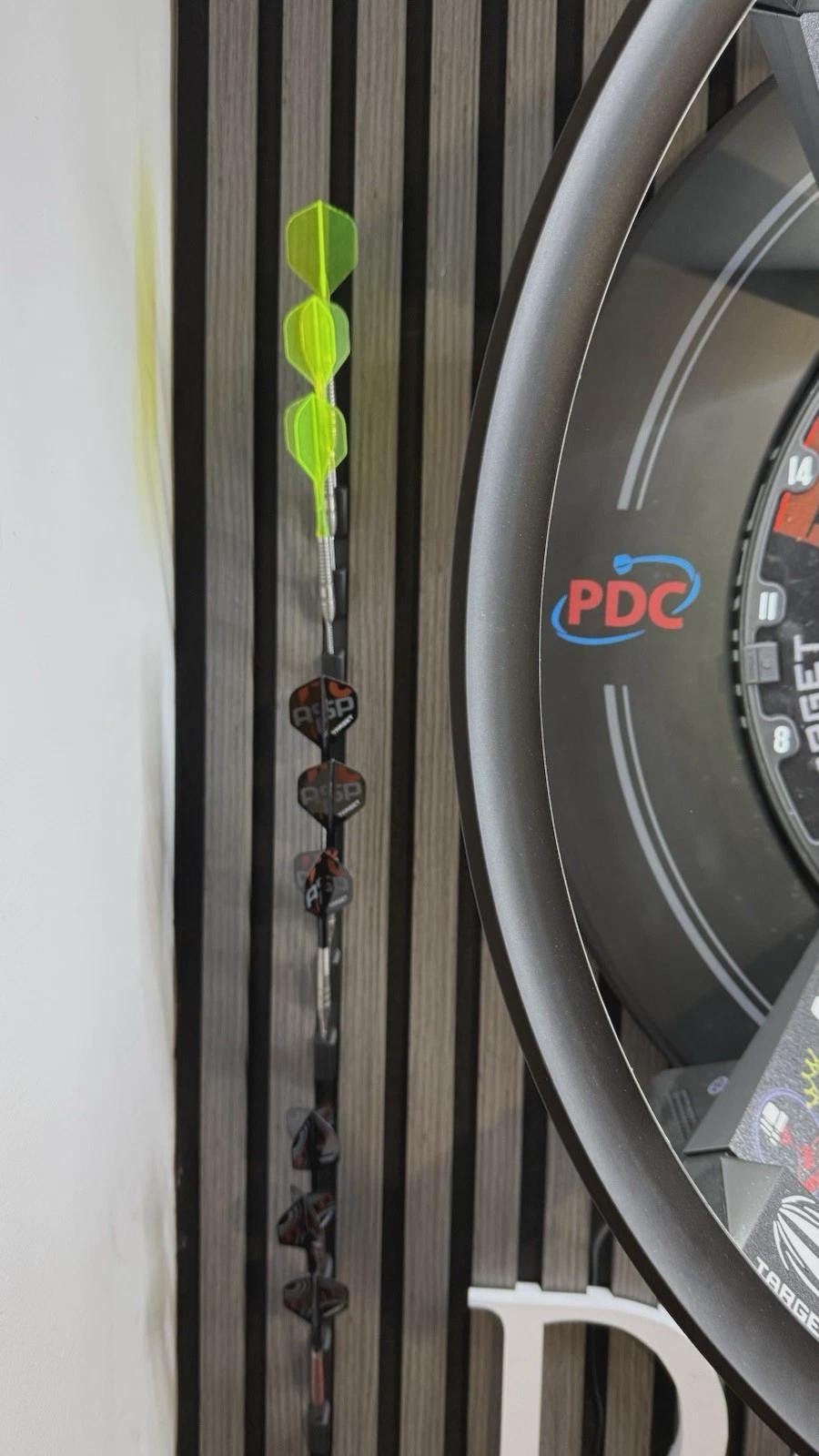 Personalised Darts Holder for Acoustic Wood Panels – Holds 3 Darts