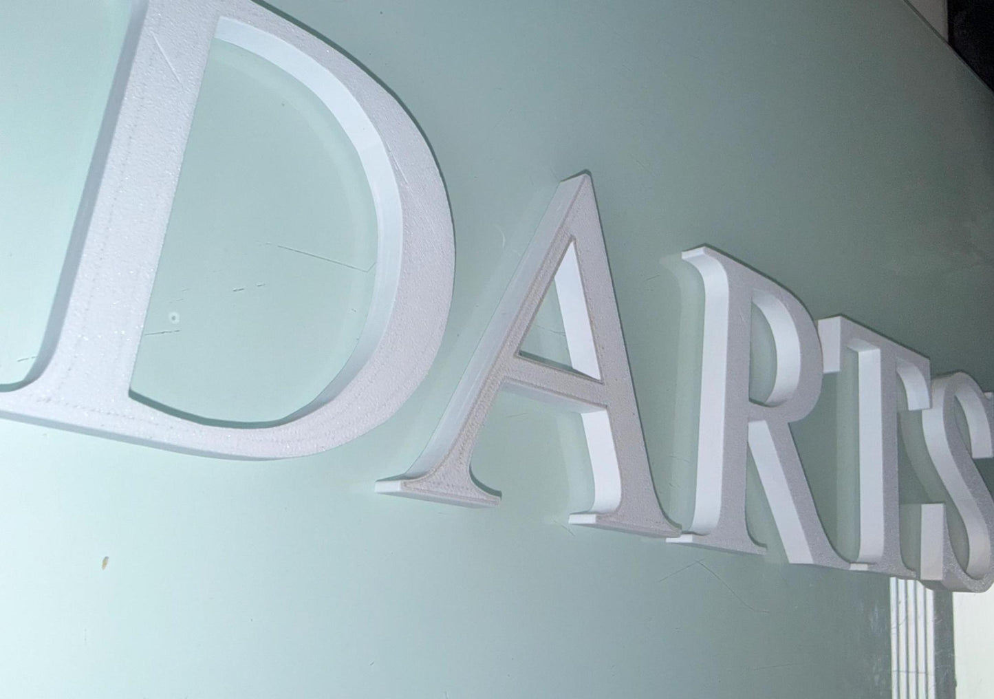 Darts Sign for Acoustic Wood Panel β 40cm, White or Custom Colours