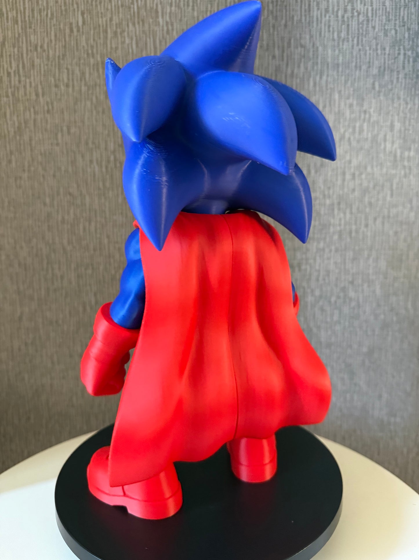 Large Super Sonic Hero Brick Figure | 3D Printed Collectible Display Gift