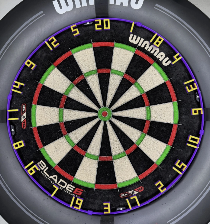 Great 3d printed dartboard number ring with angled numbers and choice of colour