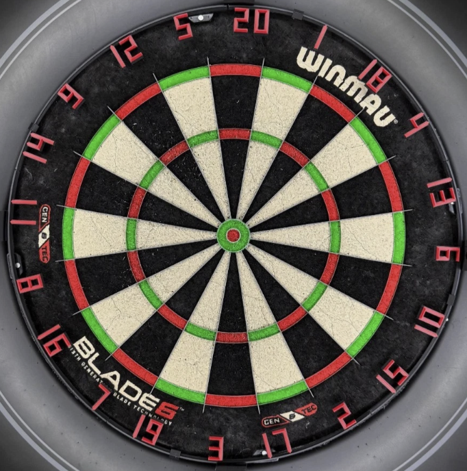Great 3d printed dartboard number ring with angled numbers and choice of colour