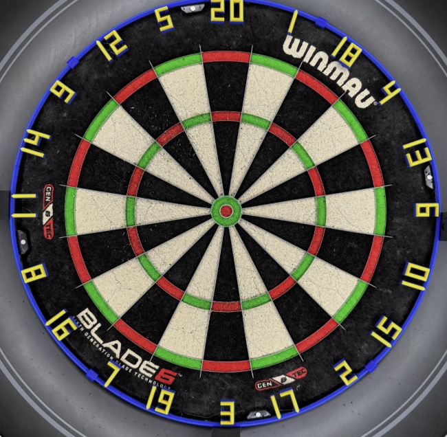 Great 3d printed dartboard number ring with angled numbers and choice of colour