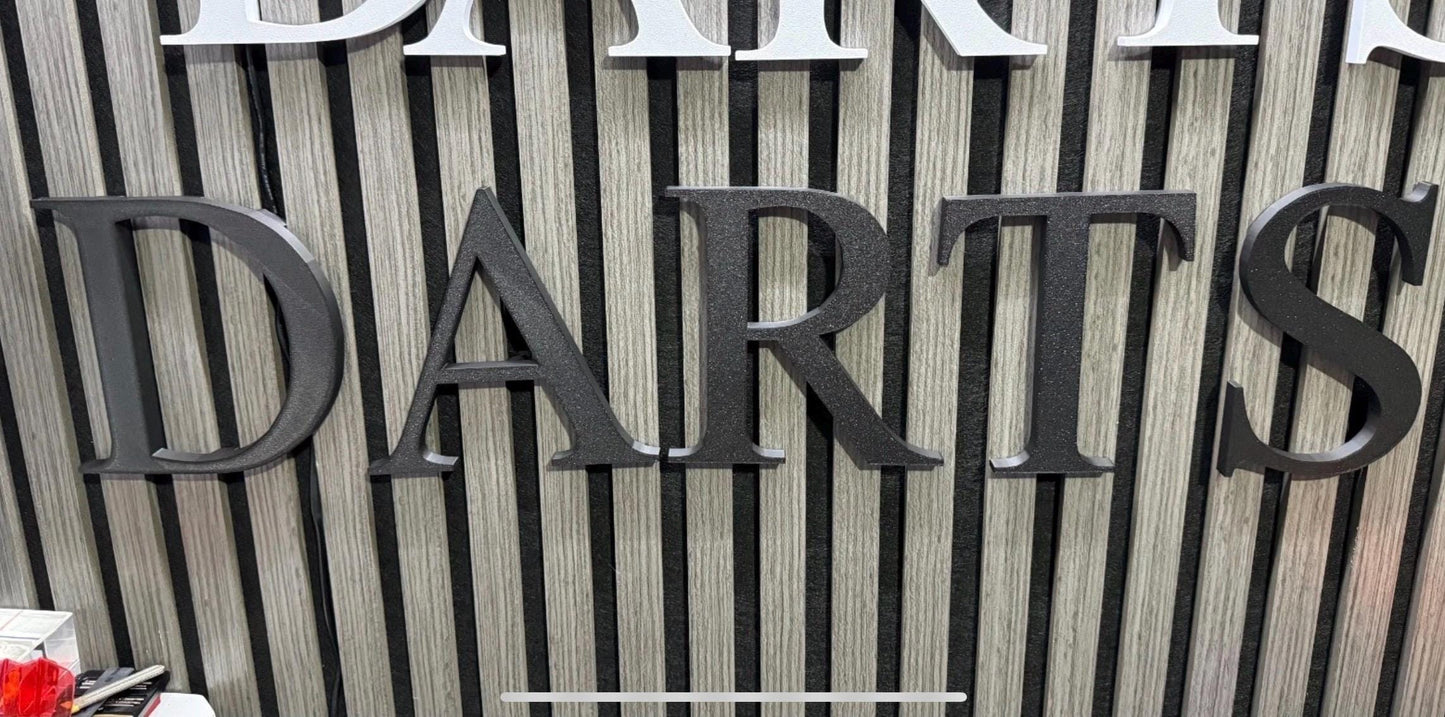 Darts Sign for Acoustic Wood Panel - Push And Twist - White or Custom Colours