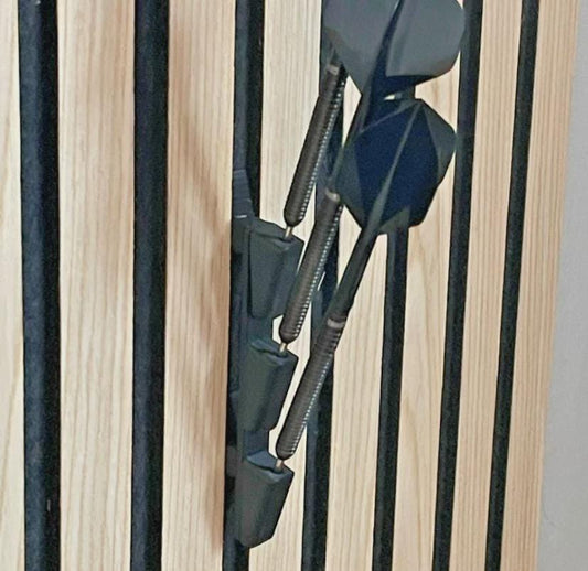 Personalised Darts Holder for Acoustic Wood Panels – Holds 3 Darts