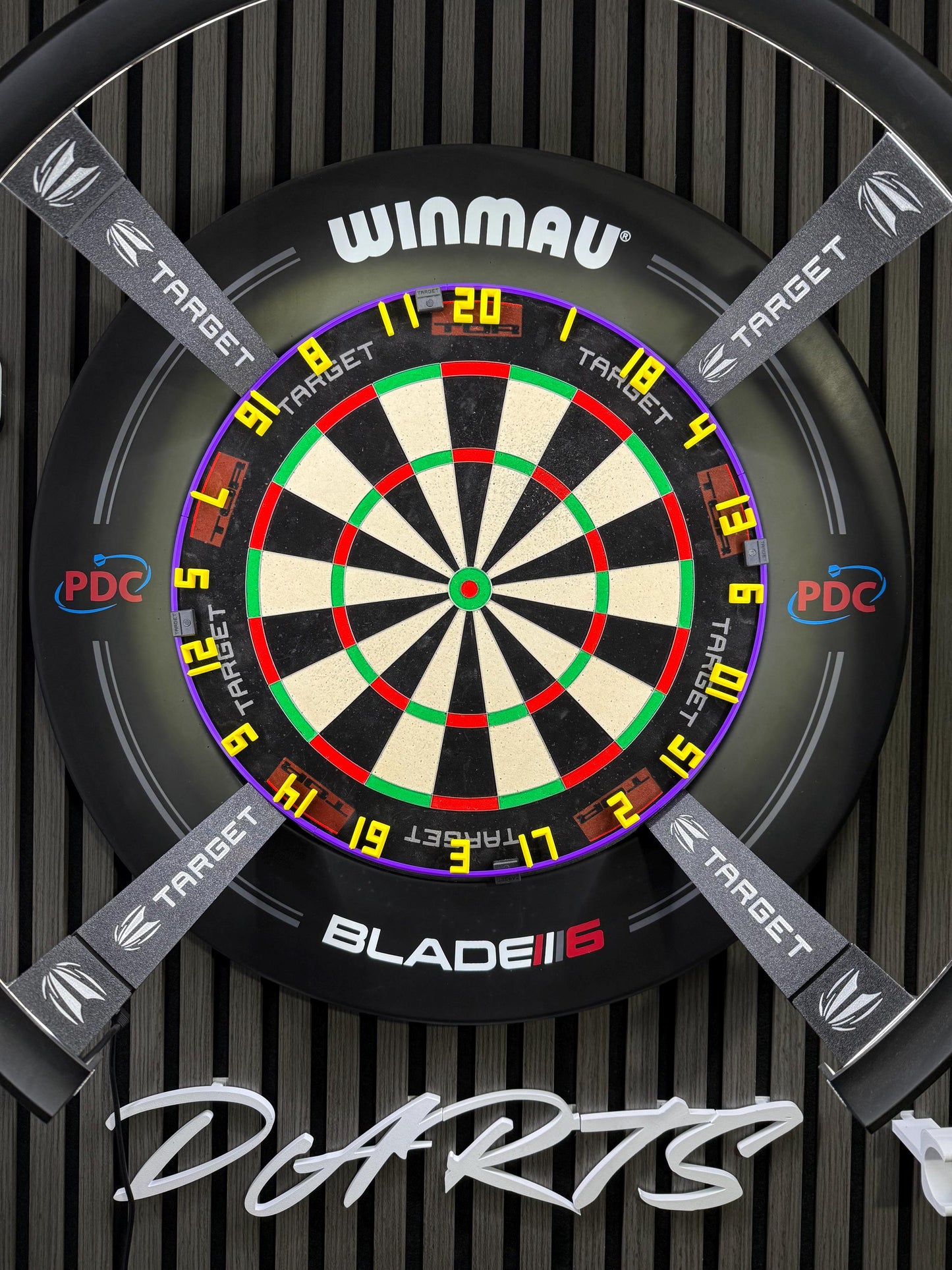 Angled Dartboard Number Ring – Replacement for Standard Bristle Boards