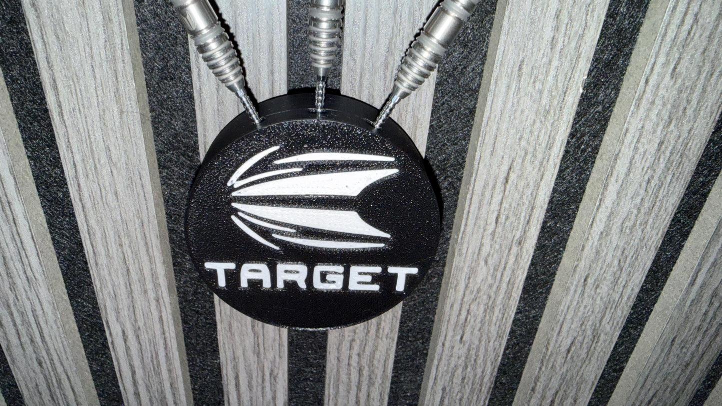 Themed dart holder that is designed for Acoustic wood panels.