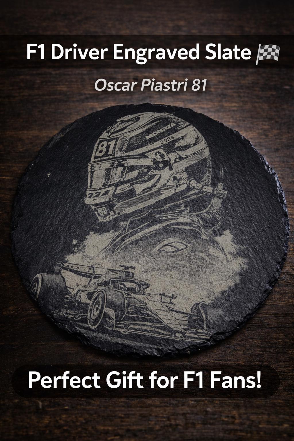 Engraved Slate F1 Driver Coasters | Formula 1 Racing Memorabilia