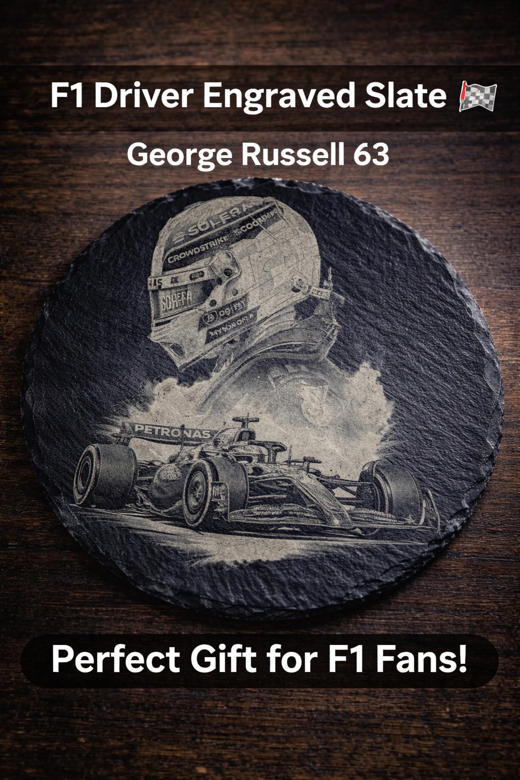 Engraved Slate F1 Driver Coasters | Formula 1 Racing Memorabilia