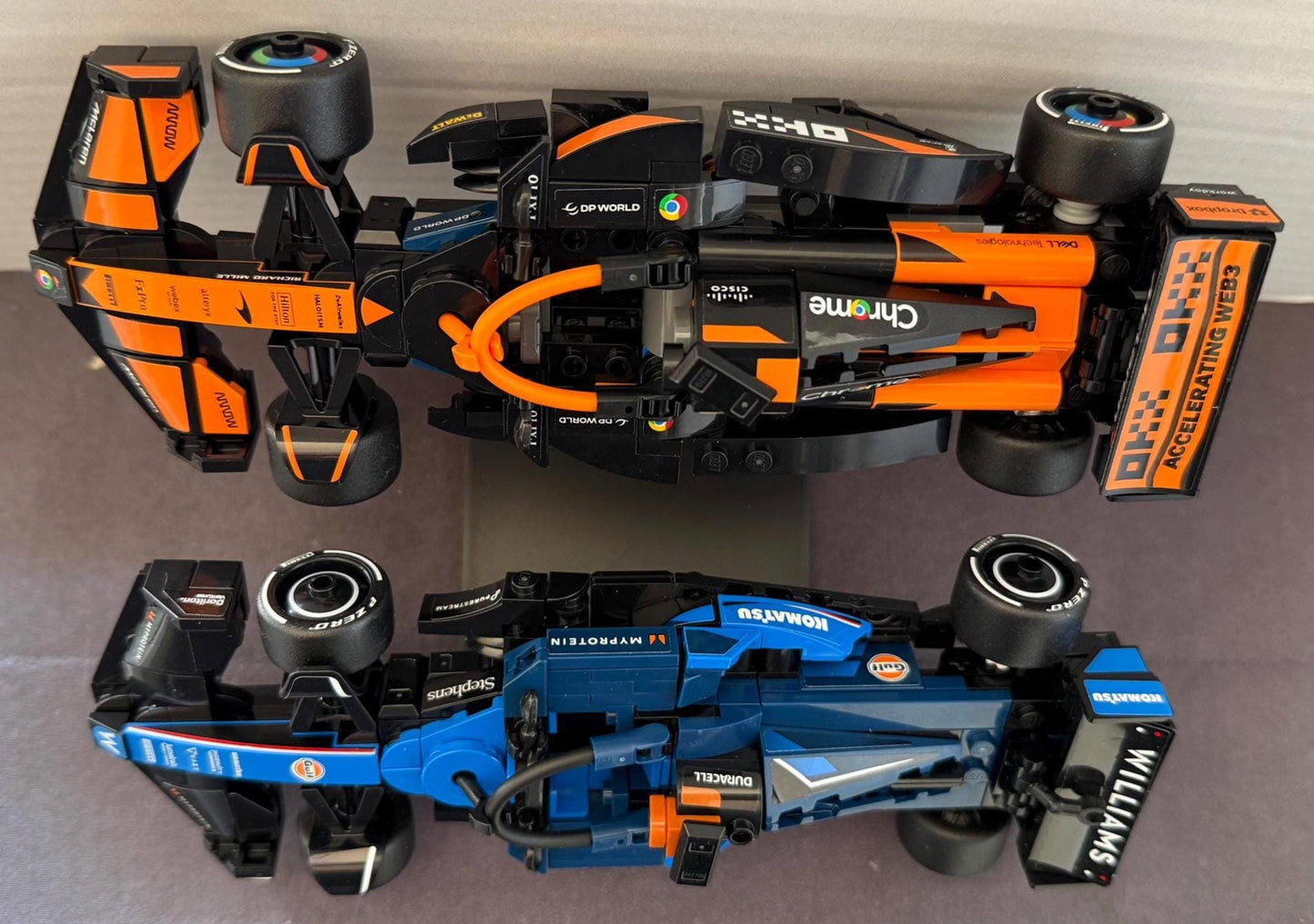 LEGO Car Display Stand | Dual Holder for Technic & F1 Cars | Space Saving Desk Display | 2 Car Storage | Gift for LEGO Fans