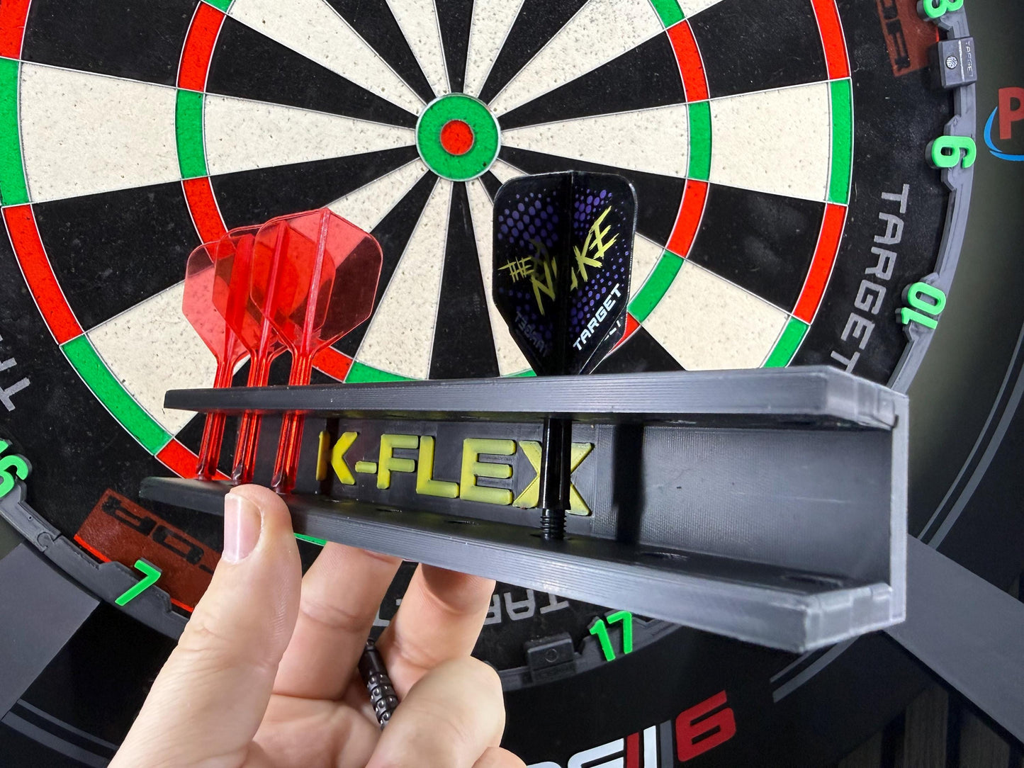 3D Printed K-Flex Dart Flight Holder Stand, Organizer for Dart Setup