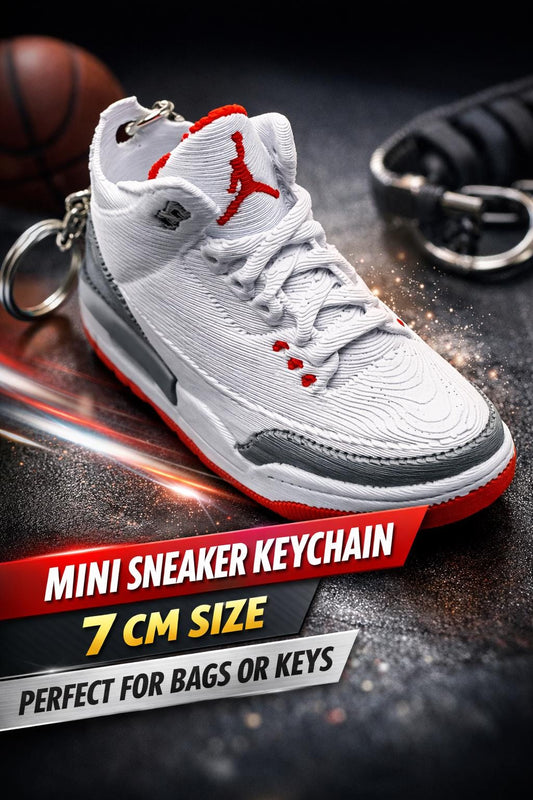 Mini Sneaker Keychain 7cm 3D Printed Trainer Shoe Keyring Bag Charm