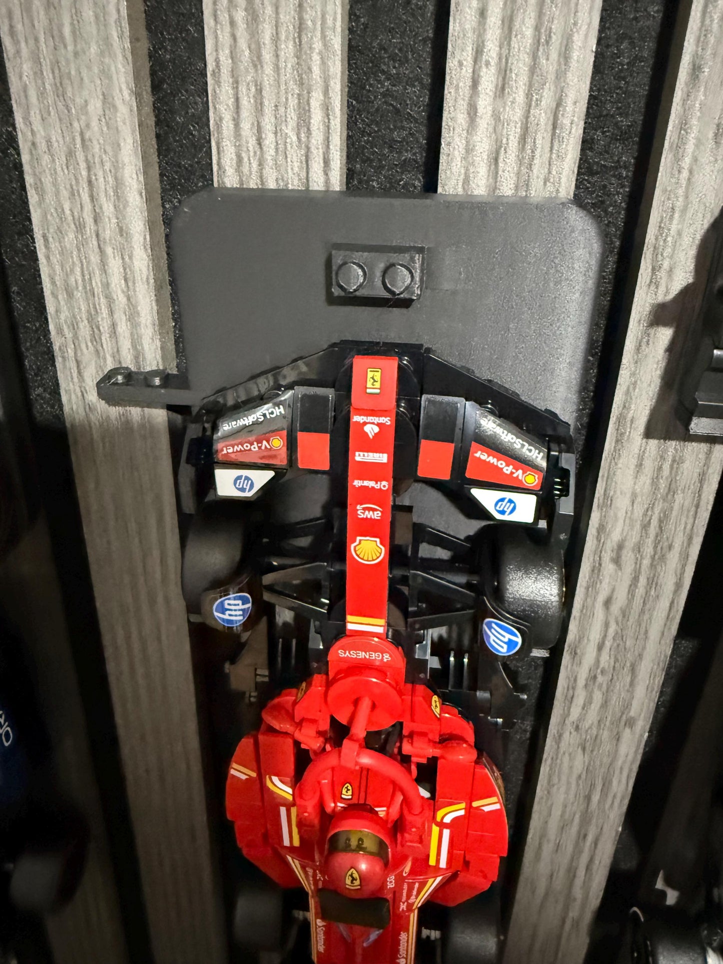 LEGO F1 Car Wall Mount Display Stand – Panel Mount Holder F1 Speed Champions and F1 Minis