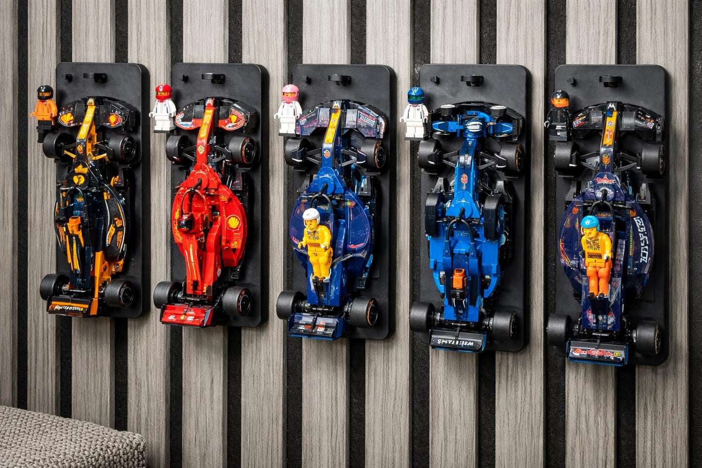 LEGO F1 Car Wall Mount Display Stand – Panel Mount Holder F1 Speed Champions and F1 Minis