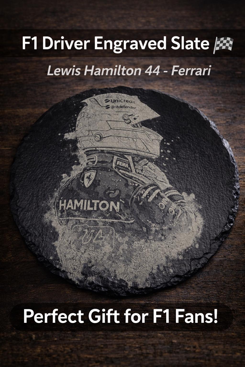 Engraved Slate F1 Driver Coasters | Formula 1 Racing Memorabilia