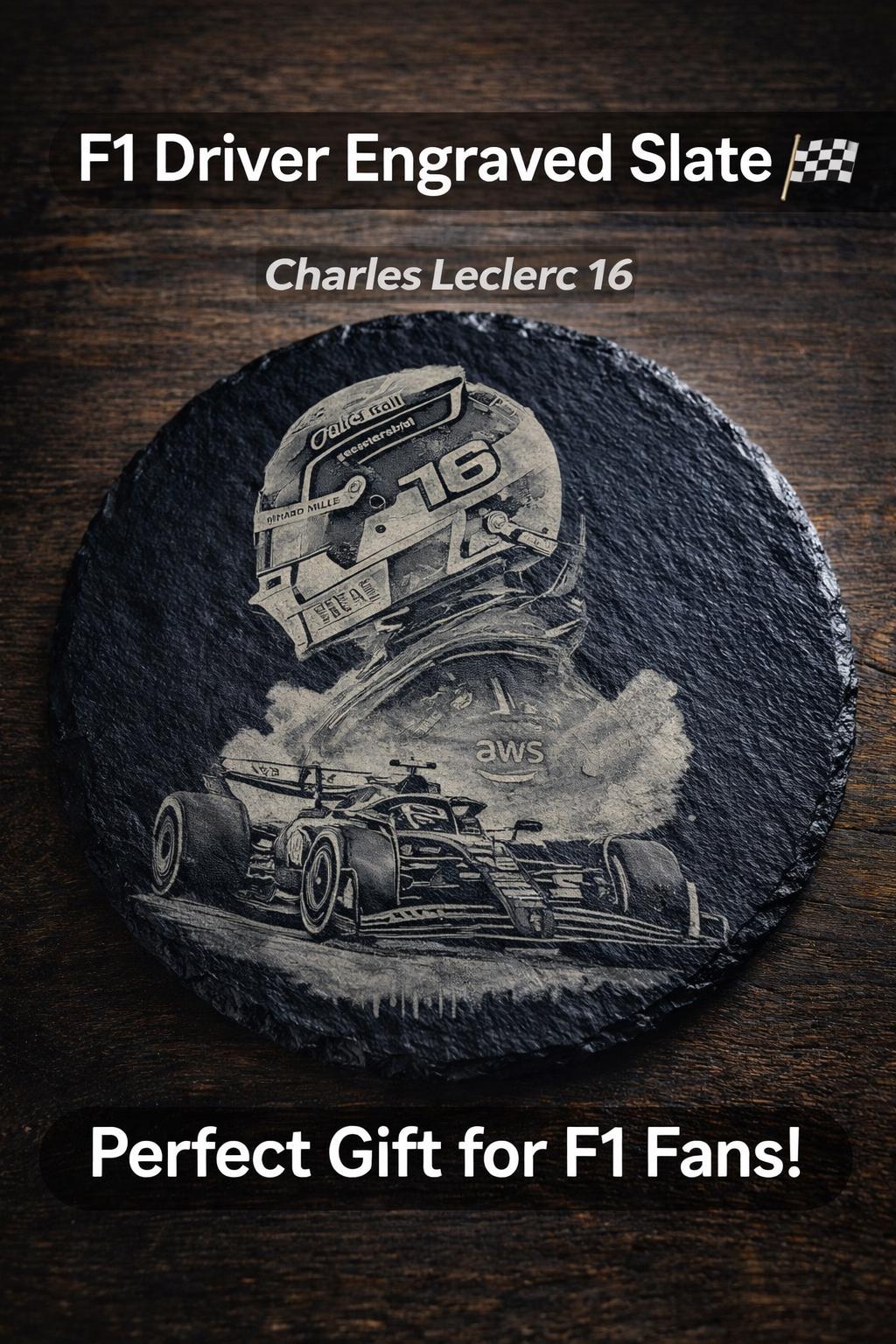 Engraved Slate F1 Driver Coasters | Formula 1 Racing Memorabilia