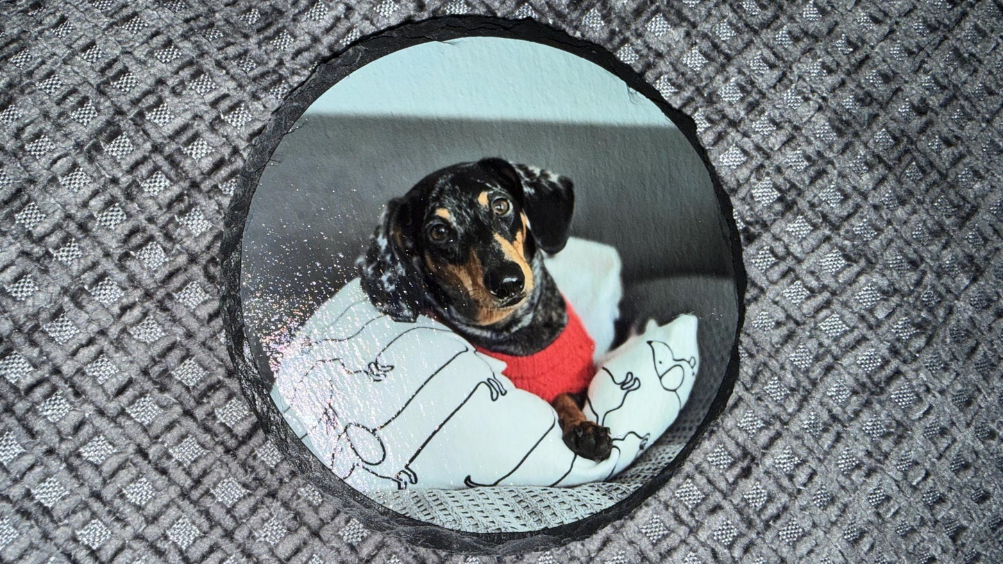Custom printed Coaster. Have you Pet, Child, Car or family.