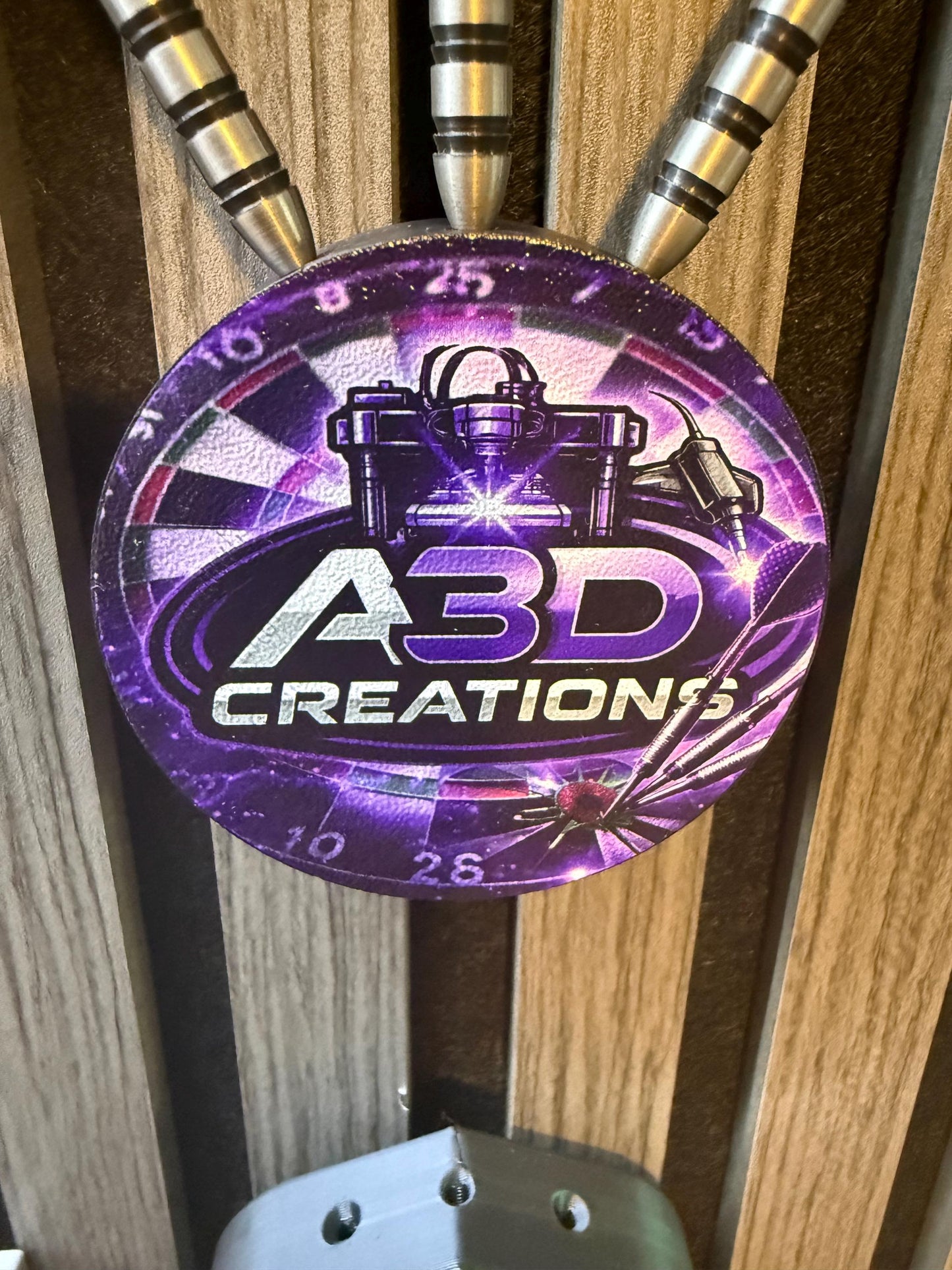 Custom Dart Holder for Acoustic Panels: Full Color Image Design