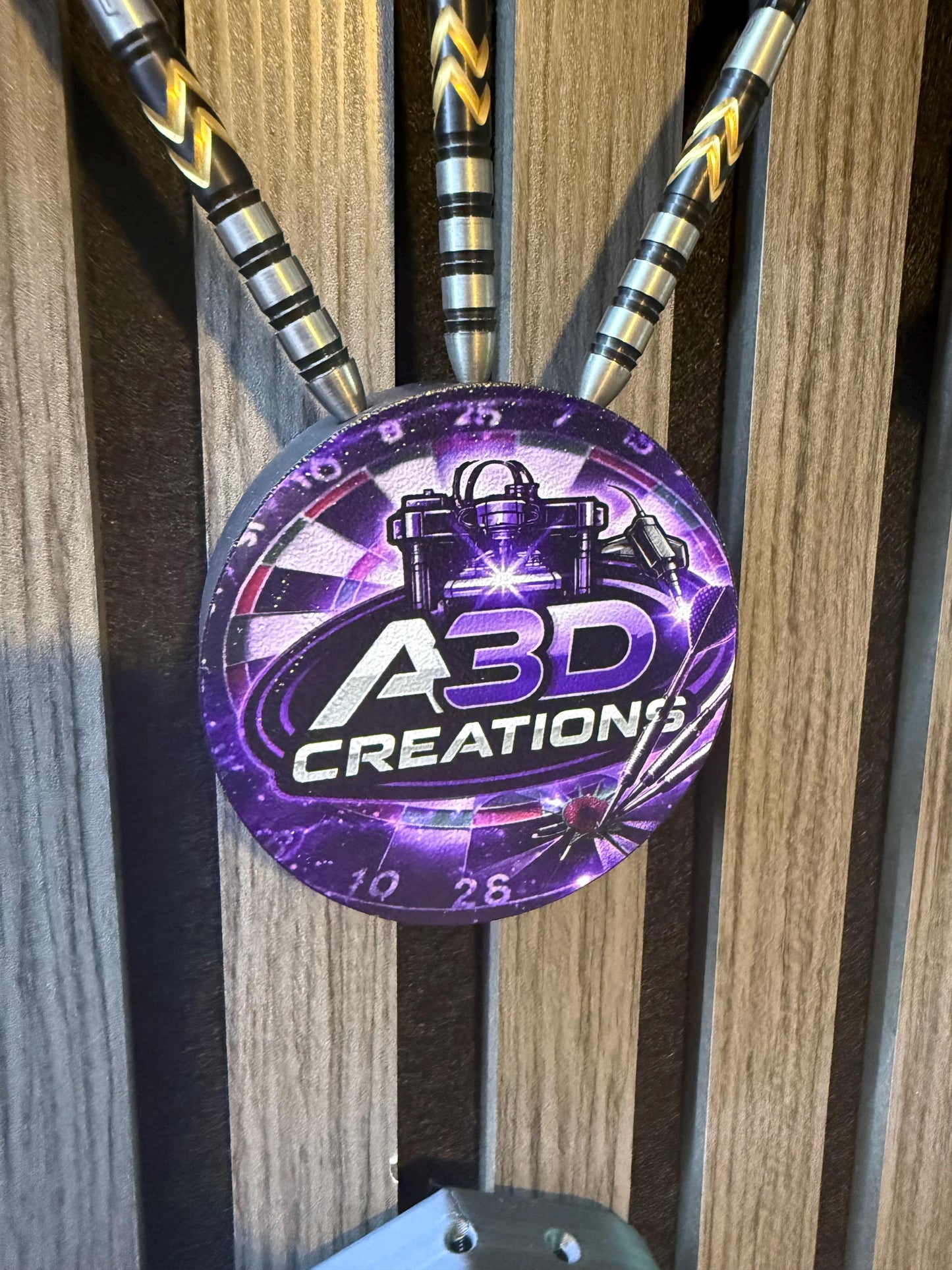 Custom Dart Holder for Acoustic Panels: Full Color Image Design