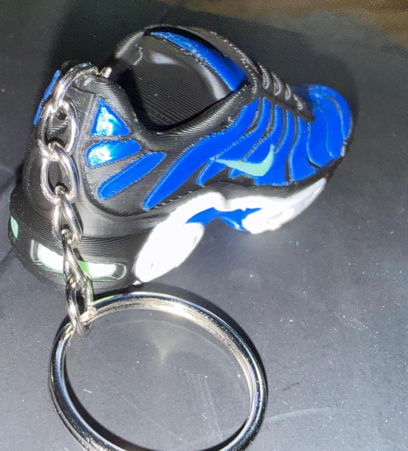 Mini Sneaker Keychain: 3D Printed Nike Air TN Style Shoe Bag Charm