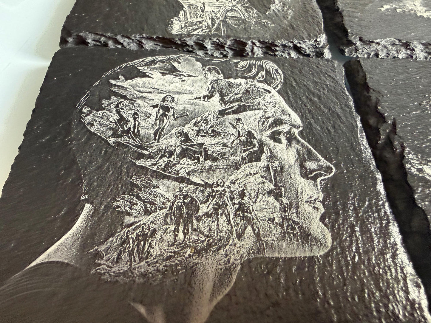 Engraved Themed Coasters: Gotham Meets Metropolis with Batman, Joker, Harley and Superman
